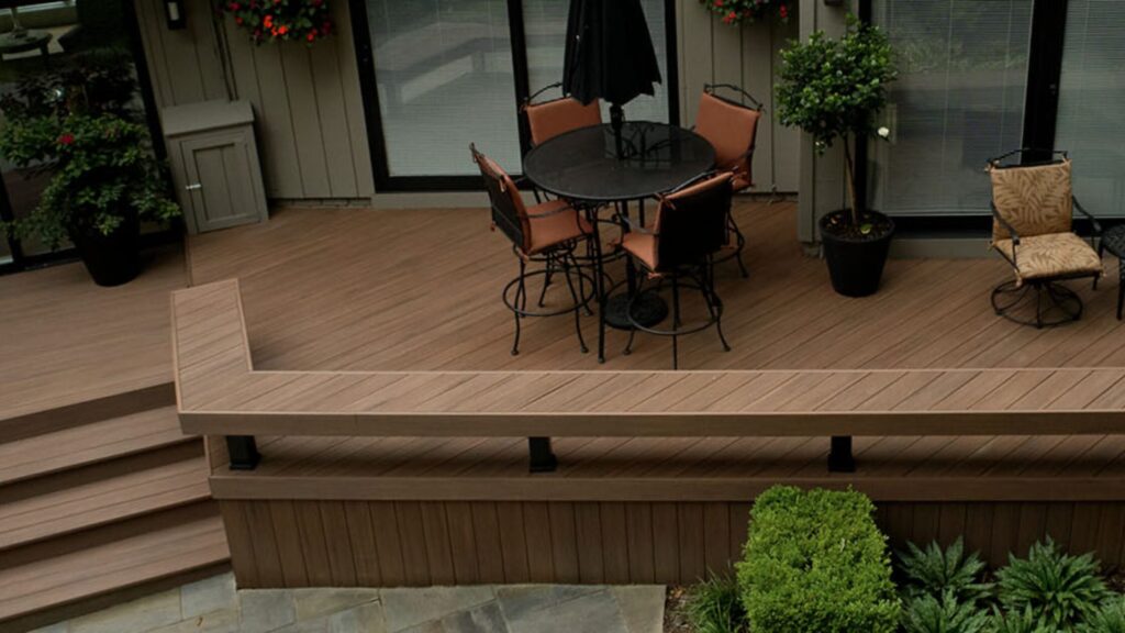 Built-in seating with hidden storage on porch or deck Built-In Seating & Hidden Storage