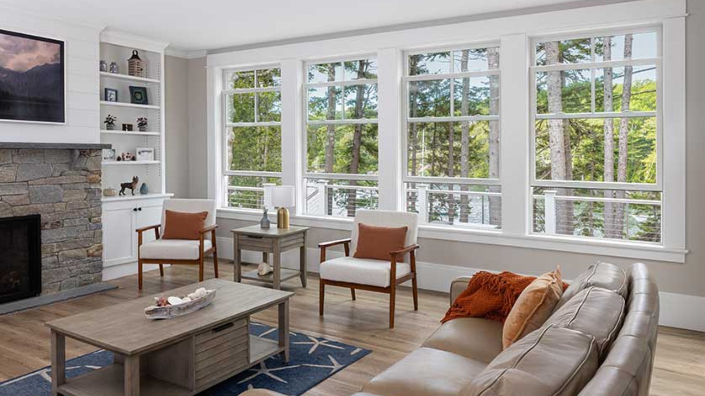 Windows providing natural ventilation and energy savings.