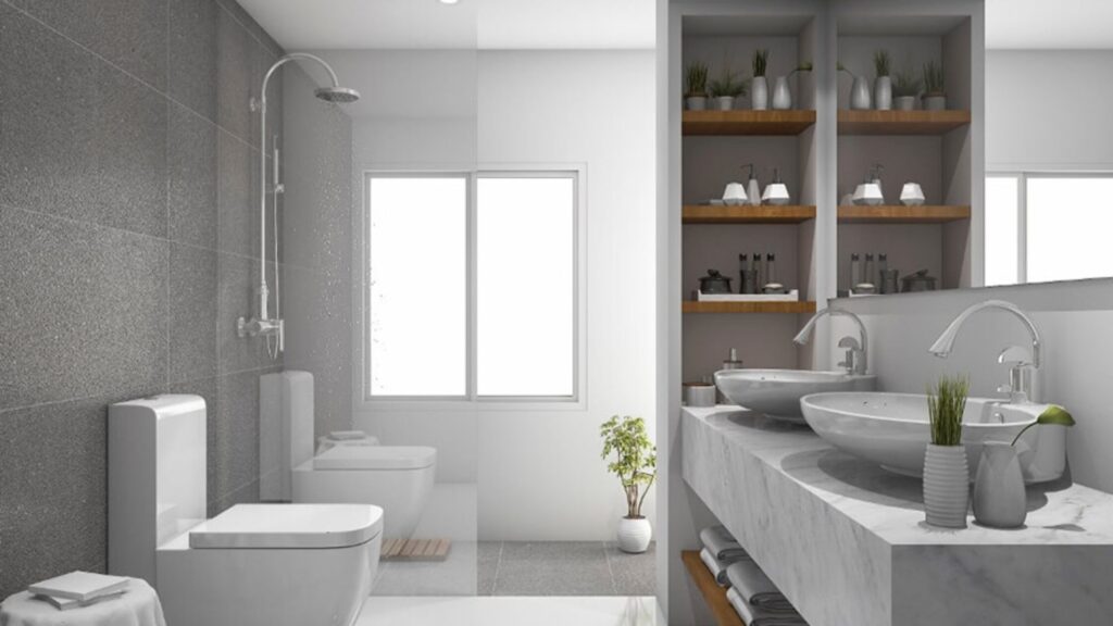 Water-saving bathroom fixtures