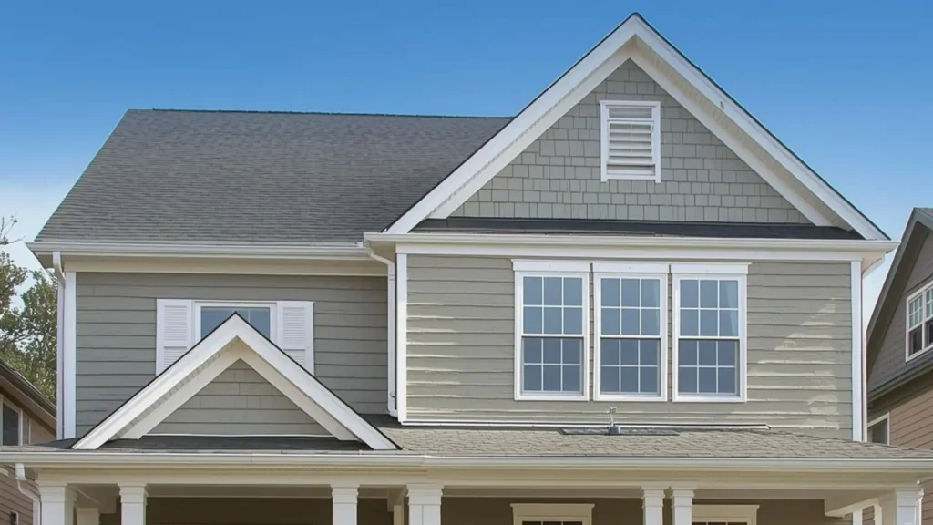 Siding contrast and cohesive exterior design Balanced siding contrast and color blending