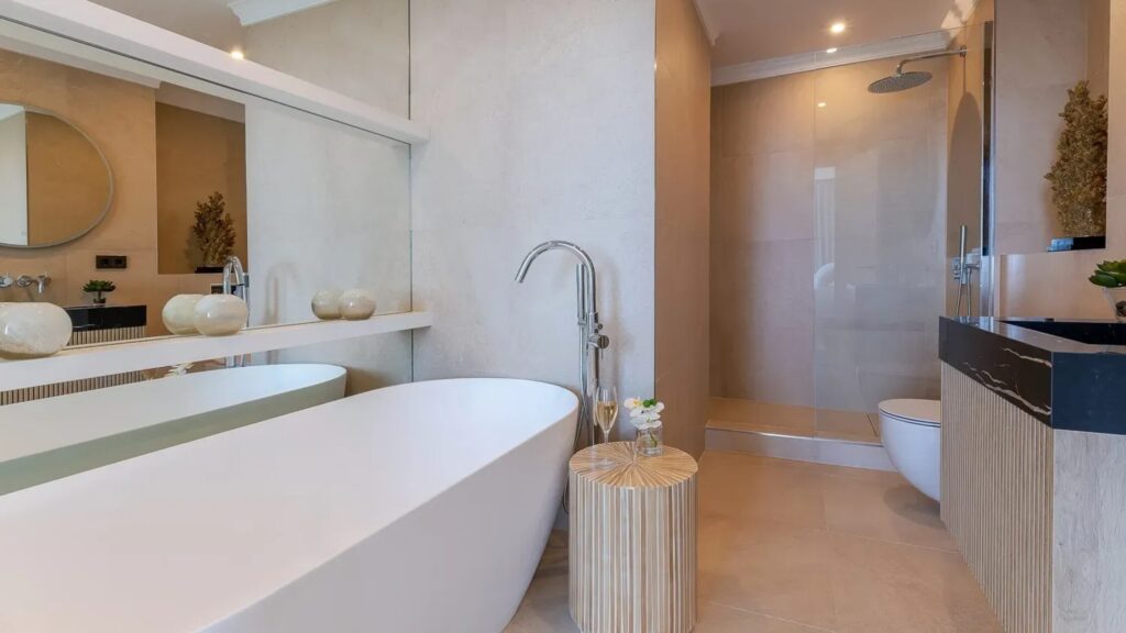 Low-VOC bathroom paints and finishes