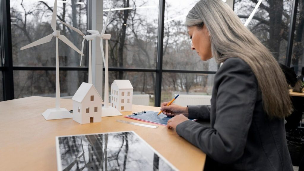 Energy-efficient windows with Low-E glass and multiple panes to save energy.