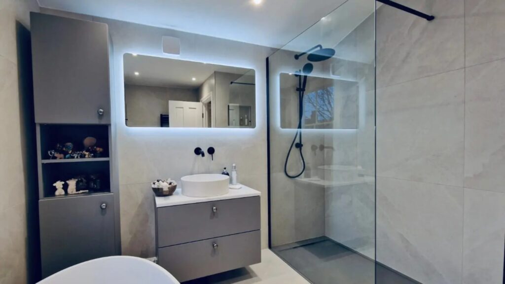 Smart and water-reuse bathroom systems