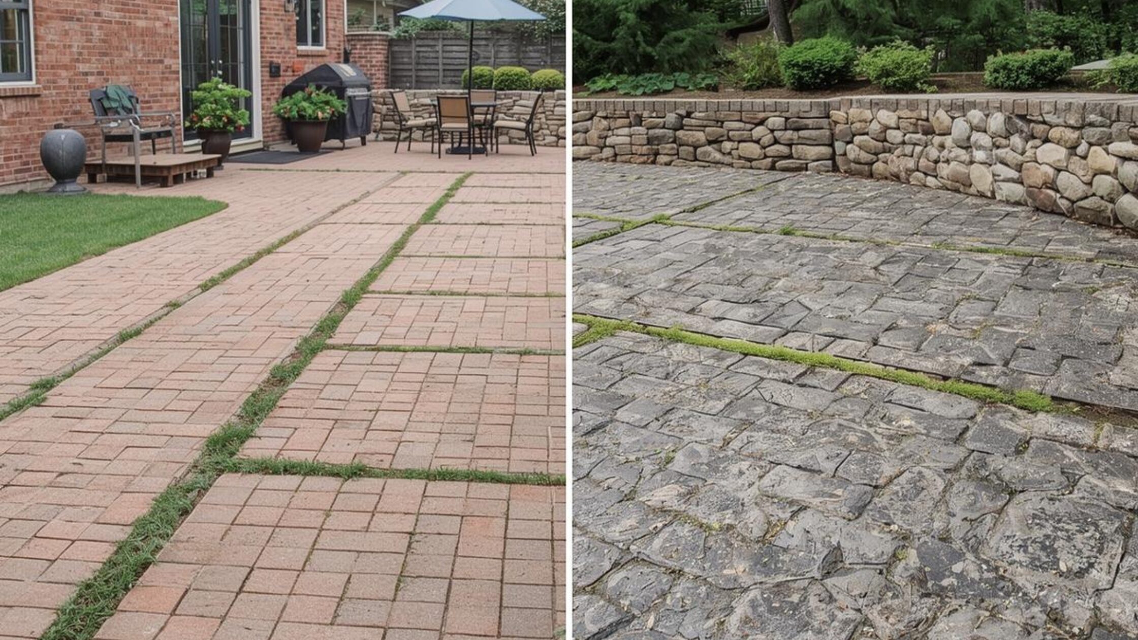 Brick vs stone pavers for patios and walkways