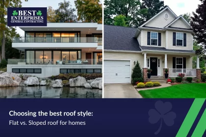 Choosing the best roof style : Flat vs Sloped roof for homes