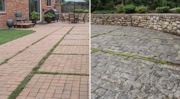 Brick vs stone pavers for patios and walkways