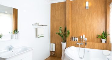 Modern bathroom with stylish color scheme showcasing trendy bathroom color schemes ideas