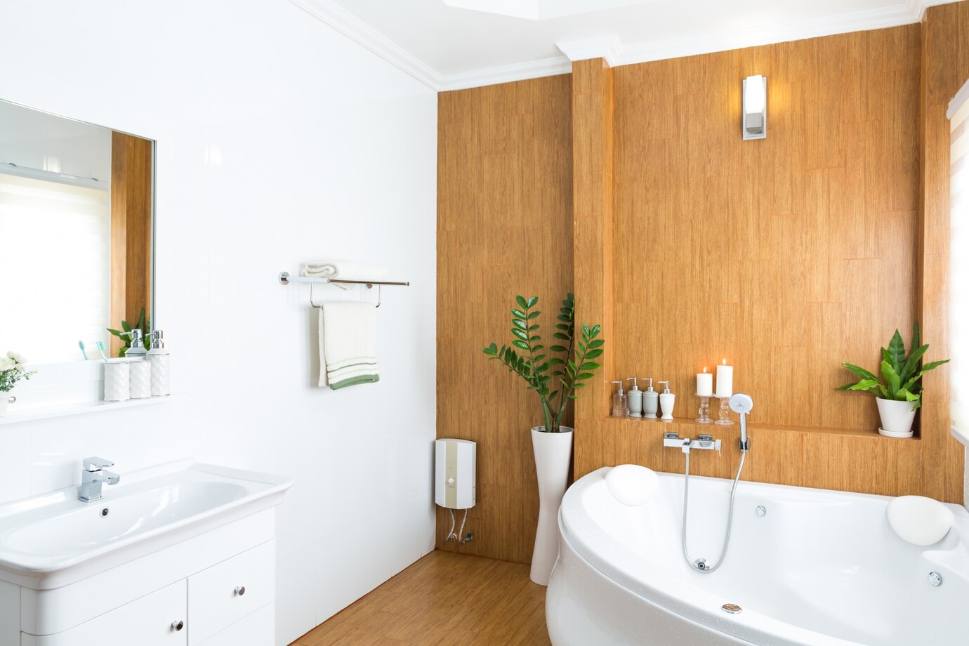 Modern bathroom with stylish color scheme showcasing trendy bathroom color schemes ideas